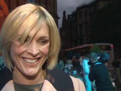 INTERVIEW - Jenni Falconer on trying to influence her daughter, the popularity of 'Frozen' at 'Frozen' Sing-Along - VIP screening Stock Footage