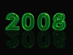 New Year 2008 #1green Stock Footage