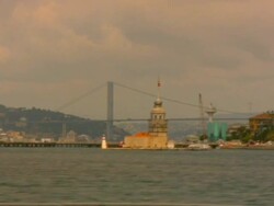 Istanbul Brdge and Sea Stock Footage