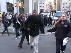 Chris Tucker at Rockefeller Plaza Stock Footage