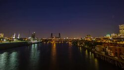 Portland Steel Bridge Night Stock Footage