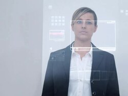 Future workstation (Shot on Red) Stock Footage