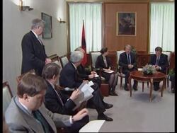 Albania - OSCE envoy Vranitzky meets Sali Berisha News Clip
