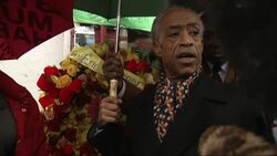 Rev. Al Sharpton, attorney Benjamin Crump and the family of Eric Garner placed a wreath on Saturday at the Staten Island site where Eric Garner recently died after a police officer put him in a chokehold as he was being arrested. (Dec. 6) News Clip