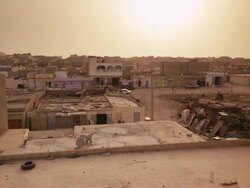 Panorama of Nouadhibou town Stock Footage