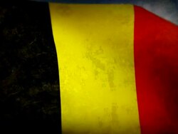 Waving Flag - Belgium Stock Footage