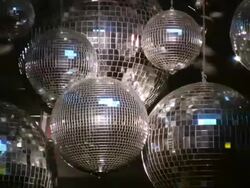 Disco ball. Night club lighting equipment. Stock Footage
