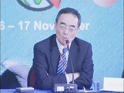 Japanese delegates at climate change conference News Clip