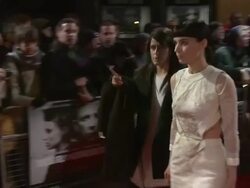 Rooney Mara at The Girl With The Dragon Tattoo: World Premiere at Odeon Leicester Square on December 12, 2011 in London, England (Footage by WireImage Video/Getty Images) Stock Footage