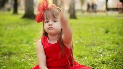 Girl and mosquito Stock Footage