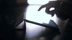 Woman using Tablet for social networking Stock Footage