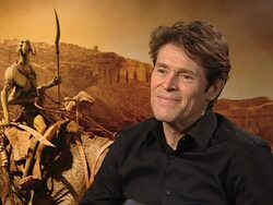 INTERVIEW: Willem Dafoe on Taylor Kitsch at John Carter Interviews at Corinthia Hotel London on March 2, 2012 in London, England. Stock Footage