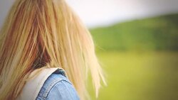 woman traveler looking through binoculars Stock Footage