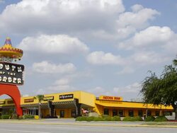  WS Tourist trap in south carolina called south of border / South Carolina, United States Stock Footage