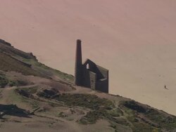 Old Tin Mines (West Of Peterville On Cliffs) Stock Footage