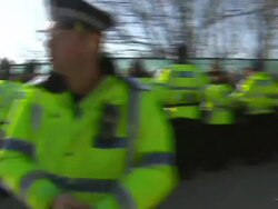 Police Holding Back Fracking Protesters News Clip