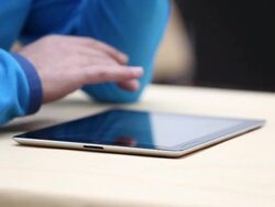 Young Man Using Tablet PC Stock Footage