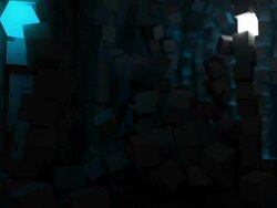 Falling Cubes Light Effect - Blue & Pink (Audio Beat Sync) Stock Footage