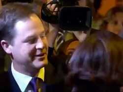 Nick Clegg Takes in the Applause Post Speech News Clip