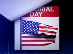 Calendar Flip to Memorial Day Stock Footage
