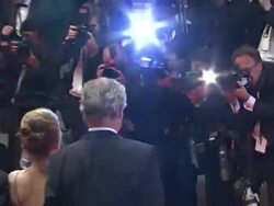 Ruth Sheen, Georgina Lowe, Mike Leigh, Lesley Manville and Jim Broadbent at the Another Year Premiere: Cannes 2010 Film Festival at Cannes . (Footage by WireImage Video/GettyImages) Stock Footage