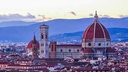 4K Time-lapse Sunset over Florence, Italy Stock Footage