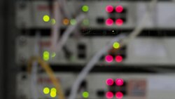 Defocused Network Status Stock Footage