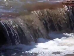 Cold Winter Waterfall Stock Footage