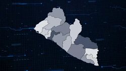 Liberia network map Stock Footage