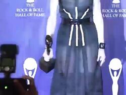 23rd Annual Rock and Roll Hall of Fame Induction Ceremony press room Stock Footage