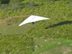 WS AERIAL ZI View of paragliding over cliff / Stanwell Park, Sydney New South Wales, Australia Stock Footage
