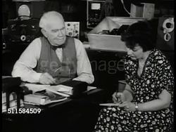 Dr. Lee de Forest dictates Instructional Video