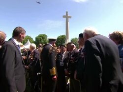 Duke of Edinburgh Talking to Veterans in Bayeux News Clip