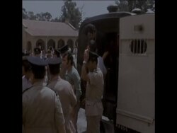 SYND 12 6 73 GUERILLAS ARRIVE AT NOCOSIA COURT TO FACE TRIAL News Clip