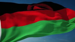 4K Malawi Flag - Loopable Stock Footage