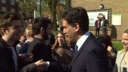 Ed Miliband Campaigning in Lincoln - General Election 2015 News Clip