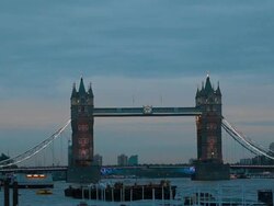 Tower Bridge at night Stock Footage