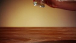 Man putting his empty beer onto the bar counter Stock Footage