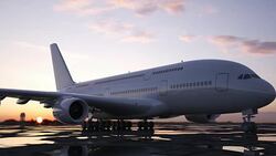 4K Airplane on the Apron Stock Footage