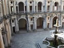 Tomar, Convent of the Order of Christ (Convento de Cristo), main cloister, 1530-33 begun by Joao de Castilho Stock Footage