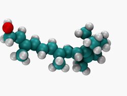 CGI showing space-filling three-dimensional molecular model of vitamin A Stock Footage