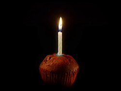 Candle on a Cake - Time Lapse NTSC 24p Stock Footage
