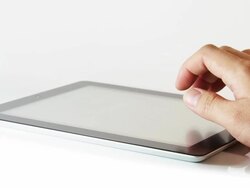 Using a Tablet PC Stock Footage