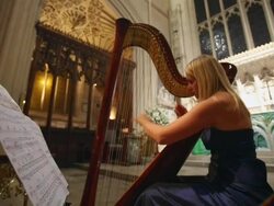 100 People Attend A Banquet In Bath Abbey Stock Footage