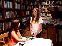 Pattie Mallette greets fans and signs copies of Stock Footage