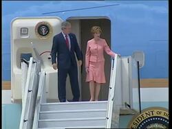 US president arrives in France Instructional Video