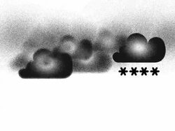 CLOUDS : snowfall (TRANSITION) Stock Footage