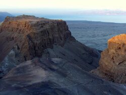 WS AERIAL POV View of mountain near dead sea / Masada, Sourn Judea Desert, Israel  Stock Footage