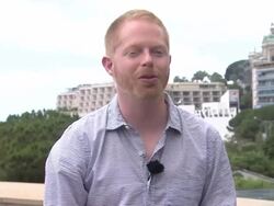 INTERVIEW: Jesse Tyler Ferguson jokes Monaco is about the same size as his house at the 51st Monte-Carlo Television Festival - Interviews at Monte-Carlo . (Footage by WireImage Video/Getty Images Entertainment Video) Stock Footage
