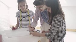 Sewing Class For Kids. Stock Footage